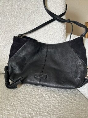 Vince Camuto Black Leather Crossbody Hobo